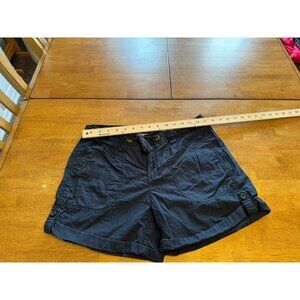 Tommy Hilfiger Womens Size 8 Cuffed Shorts Navy Blue 100% Cargo - Super Cute!